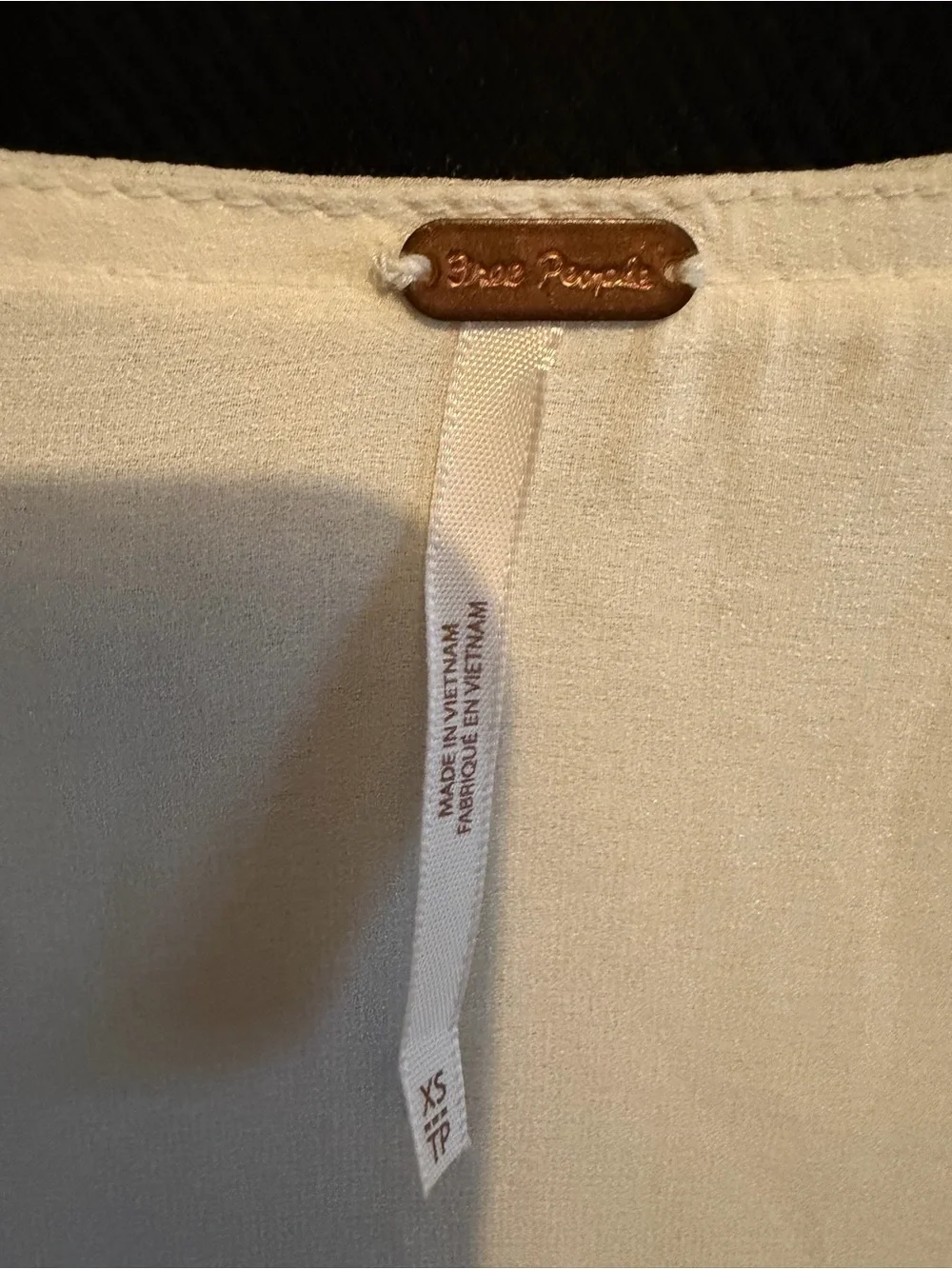 Free People Ivory Cowl Neck Blouse
